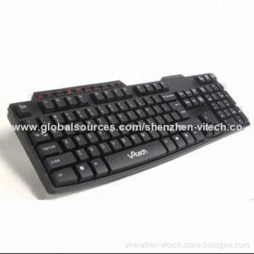 2.4GHz Multimedia Wireless Bluetooth Keyboard with 10m Working Distance and 113 Keys